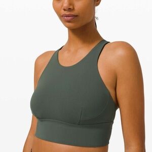 NWT Lululemon Wunder Train Long-Line Bra *Medium Support Smoked Spruce